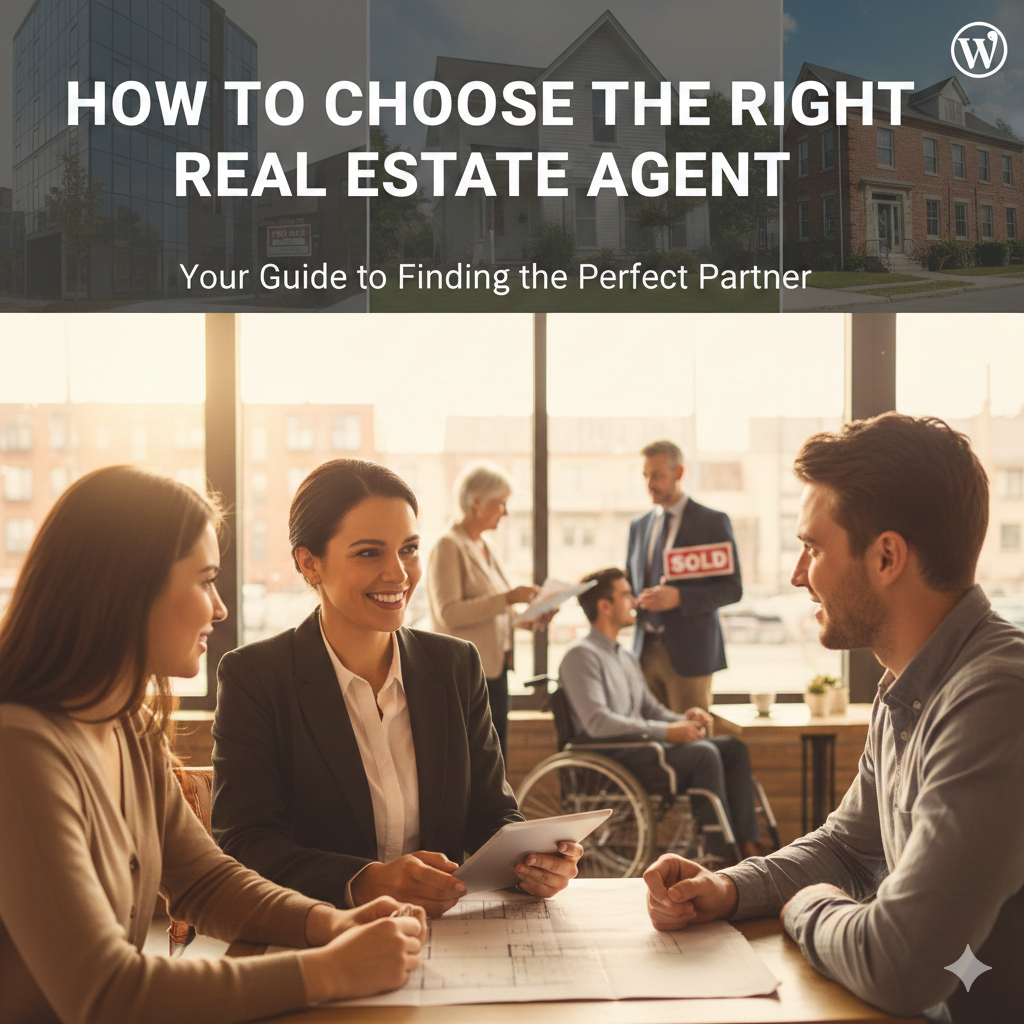 Real estate agent meeting clients and finalizing property deal indoors.